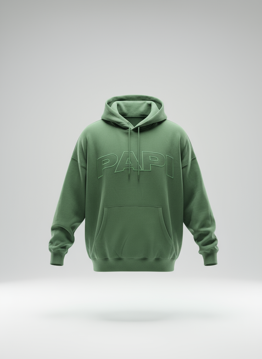 3D green PAPI hoodie