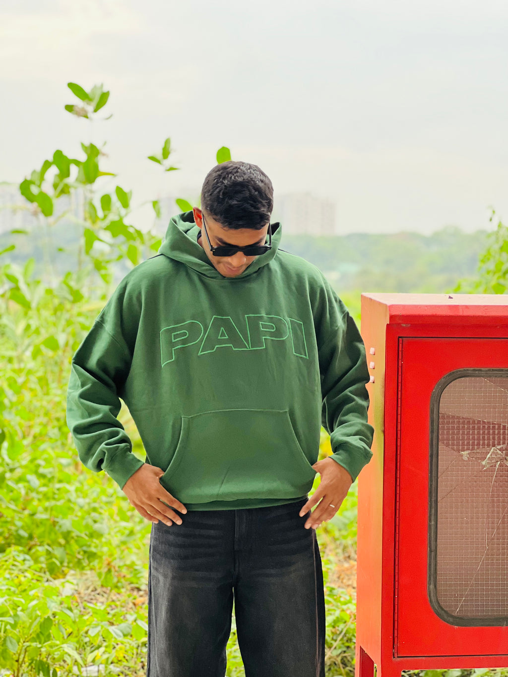 PAPI Oversized Hoodie - Green