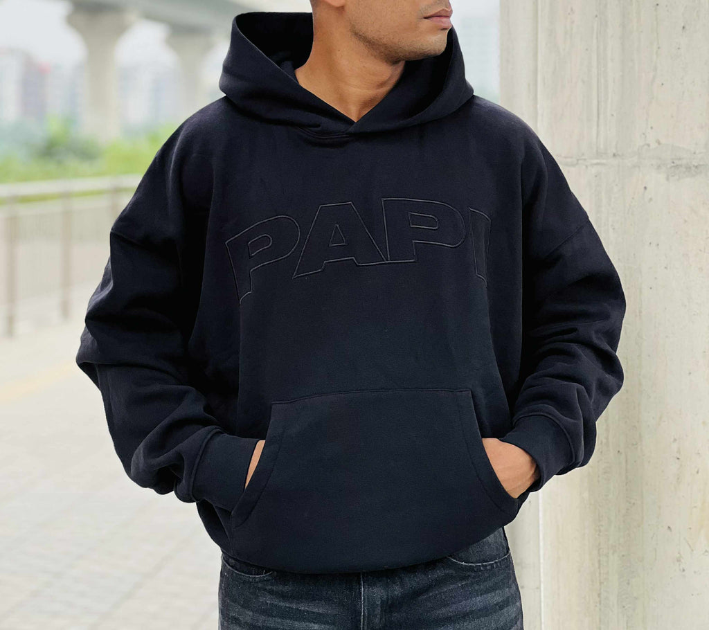 PAPI Oversized Hoodie Black - Premium Streetwear Essential