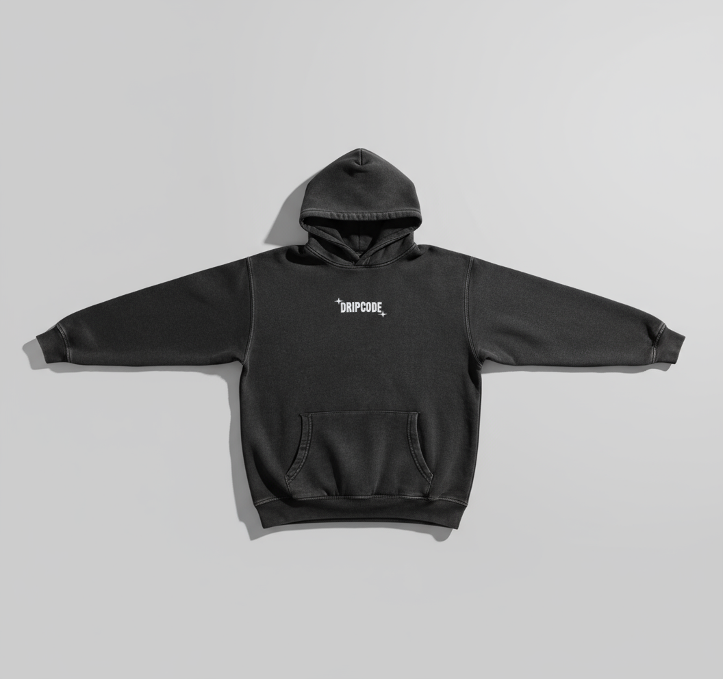 Saint Acid Wash Hoodie - Eye & Cross Graphic Design | Dripcode